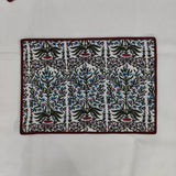 Rectangular quilted Mats Table Linens Christmas Napkins &Cotton Table quilted piped Placemats,Indian Floral Hand Block Printed Set