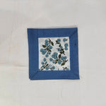 cloth napkins, personalized gifts , hand printed napkins, green tree flower, wedding napkins, piping Cotton dinner napkins