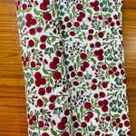 Garnet Red Cherry Print Hand-Block Printed Cotton Cloth