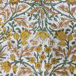 Goldenrod Yellow Hand-Block Printed Cotton Cloth
