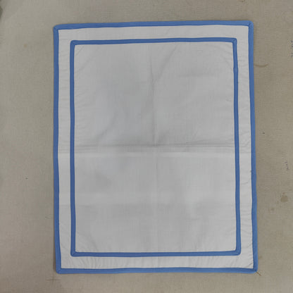 500 Thread Count White Cotton Percale Hotel Stitch Duvet Cover Set in Double Straight Piping 1 Duvet Cover 2 Pillow Sham Cover