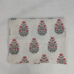 Light Blue, Olive Green Indian Hand Block Floral Printed Pure Cotton Cloth Round Tablecloth, Christmas Farmhouse Wedding Party Outdoor