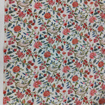 Light Blue, Olive Green Indian Hand Block Floral Printed Pure Cotton Cloth Round Tablecloth, Christmas Farmhouse Wedding Party Outdoor