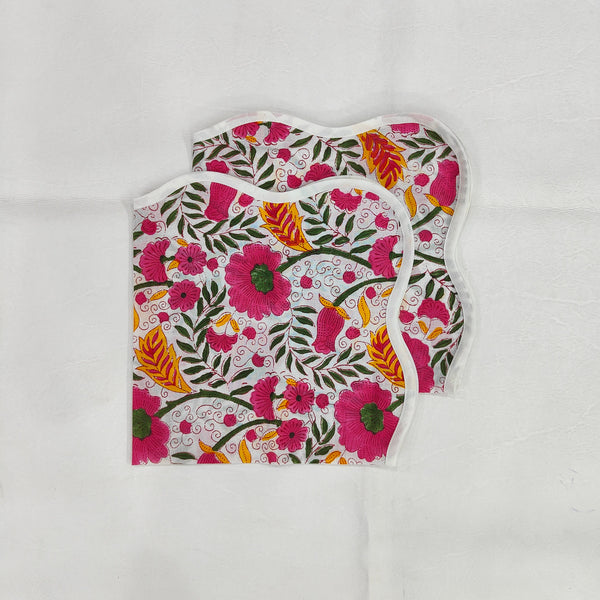 Set of 4 Christmas cloth napkins, 20" x 20"reusable Christmas napkins, Cotton napkins,Christmas table decor,Hand Block Printed napkins