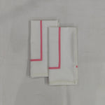 White Cotton Napkins,  Fabric Napkins, India piping Cocktail Napkins, 20"x20"- Dinner Table napkins Home Decor, Christmas Gift