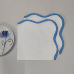 White Cotton scalloped Napkins, Fabric piping Napkins, India piping Cocktail Napkins, 20"x20"- Dinner Table napkins Home Decor, Christmas Gi