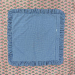Blue gingham check ruffled Pillow Cover/Cotton Pillow Cover/Gingham check Ruffled Pillow Cover/ without pillow insert