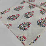 Light Blue, Olive Green Indian Hand Block Floral Printed Pure Cotton Cloth Round Tablecloth, Christmas Farmhouse Wedding Party Outdoor