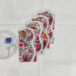 Set of 4 Christmas cloth napkins, 20" x 20"reusable Christmas napkins, Cotton napkins,Christmas table decor,Hand Block Printed napkins