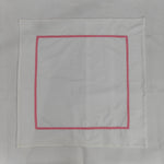 White Cotton Napkins,  Fabric Napkins, India piping Cocktail Napkins, 20"x20"- Dinner Table napkins Home Decor, Christmas Gift