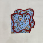 Indian Block Print, indian cotton napkins, hand printed napkins, cocktail napkins, table cloth napkins, floral housewarming gift