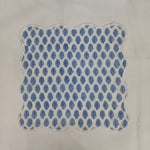 Leaf printed dinner piping napkins, indian cotton scallop napkins, hand printed napkins, cocktail napkins, table cloth napkins, bulk cotton