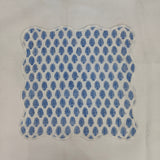 Leaf printed dinner piping napkins, indian cotton scallop napkins, hand printed napkins, cocktail napkins, table cloth napkins, bulk cotton