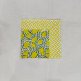 Lemon Napkins, Block Print, Set of 4