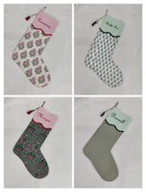 Monogram charges for Christmas Scalloped Stocking