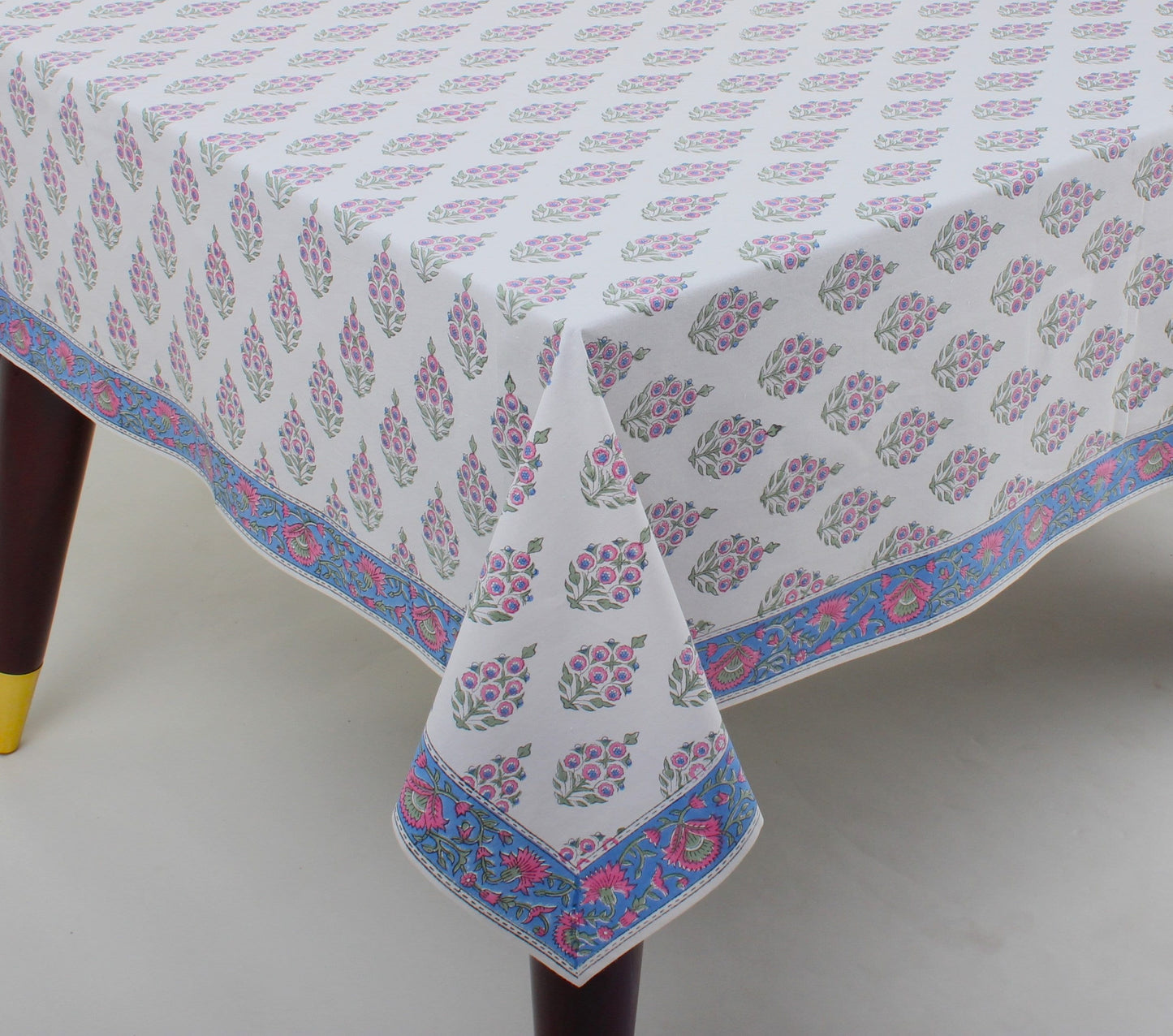 Rudy Blue, Pink and Green Tablecloth