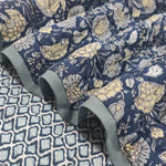 Comforter Throw Blanket Hand Block Printed 100% Cotton Quilt