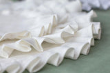 Round Ruffled Linen Placemat - One Layer Linen Placemat - Organic Linen Fabric - Linen Mat