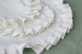 Round Ruffled Linen Placemat - One Layer Linen Placemat - Organic Linen Fabric - Linen Mat
