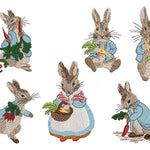 Easter Bunny Embroidered Linen Napkins, Set of 6, Cloth Napkins for Table Decor, Holiday Tableware, Easter Brunch Essentials, Hostess gift