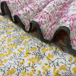 Comforter Throw Blanket Hand Block Printed 100% Cotton Quilt