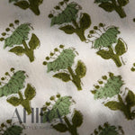 Indian Hand Block Printed Cotton Throw Pillow Cover for Farmhouse, Preppy, Boho, Home Décor, Floral, Decorative Couch Pillow- Emerald Green