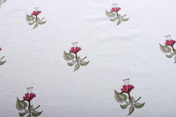Tablecloth Alabama Crimson Indian Floral Block Printed Dining tablecloth, Fuschia Table Cover, Table Top, Linen Set French Design Home Decor