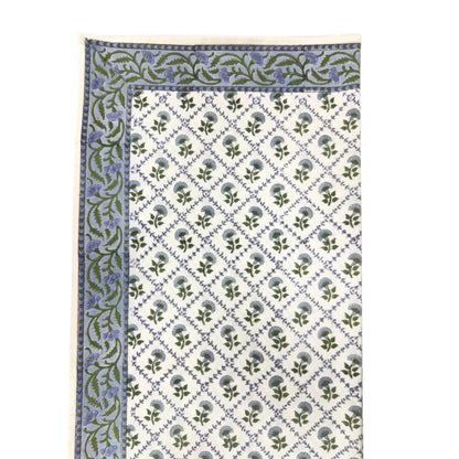 Decorative rug with floral pattern on a white background