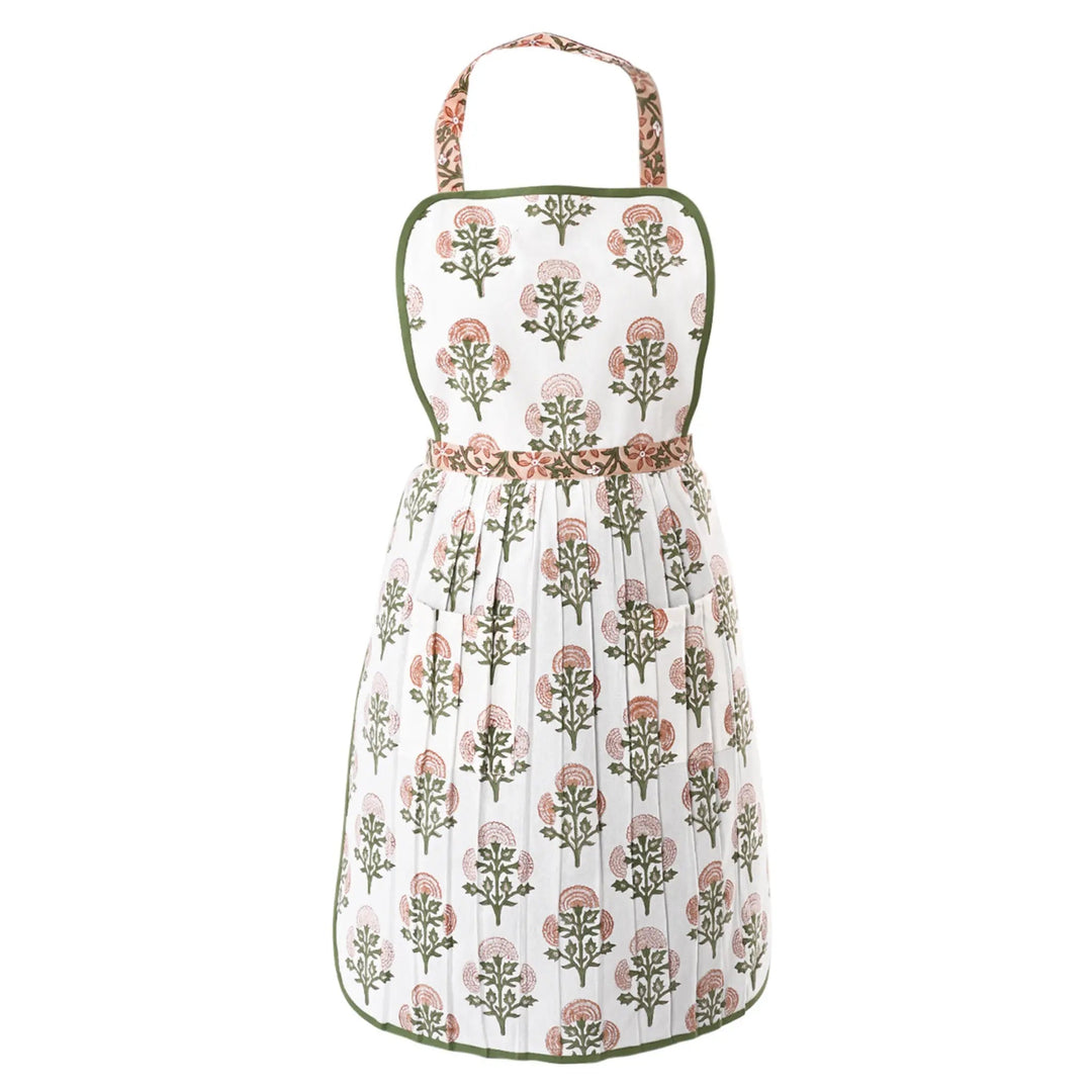 Floral apron on a white background