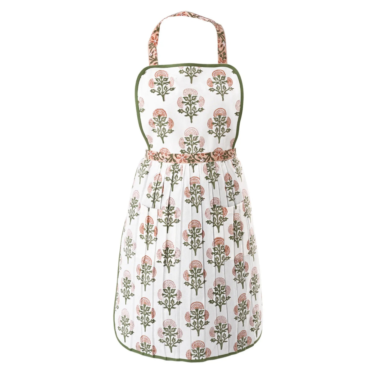 Floral apron on a white background