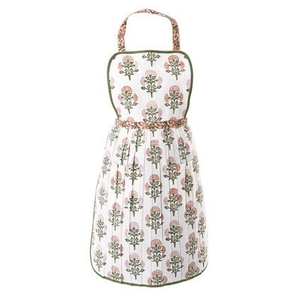 Floral apron on a white background