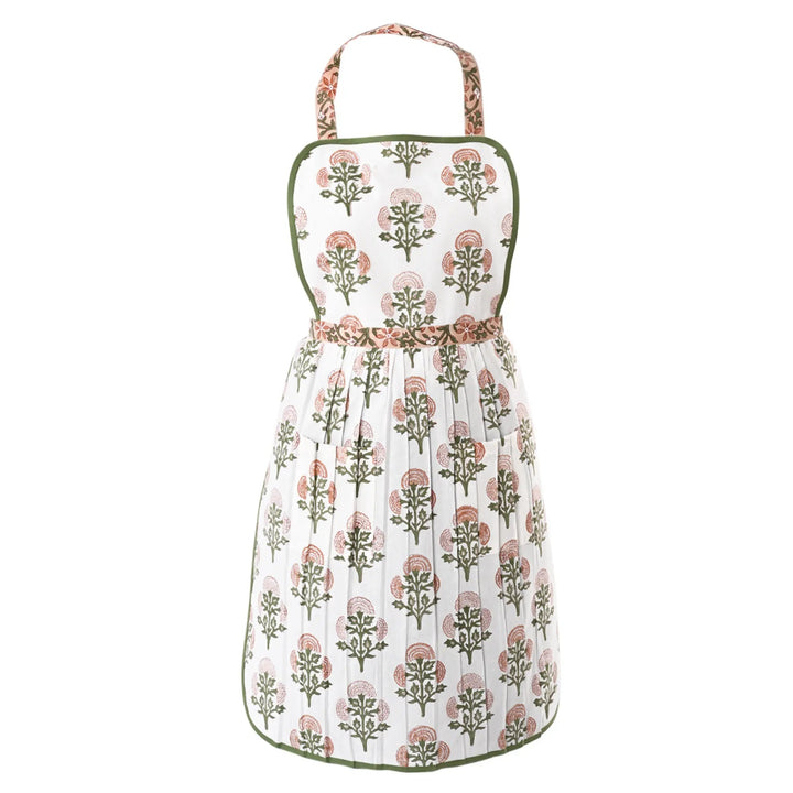 Floral apron on a white background