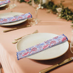 Pigeon Blue Scallop Embroidery Napkins