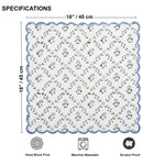 Powder Blue Scallop Embroidery Napkins