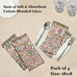 Sassy Salmon Pink Scallop Embroidery Napkins