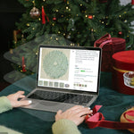 Indian Floral Hand Block Print Piping Scallops Cotton Cloth Christmas Tree Skirt, Farmhouse Outdoor Home House Christmas Decor, Unique, Gift for her, gifts