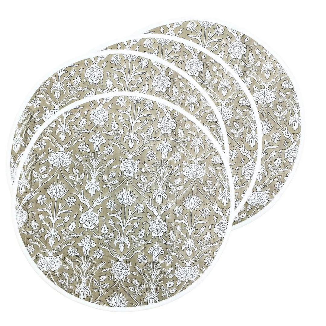 Taupe Round Placemat