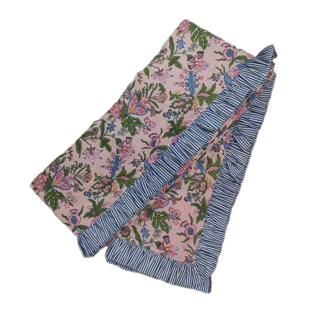 Cotton Printed Ruffled Duvet Cover