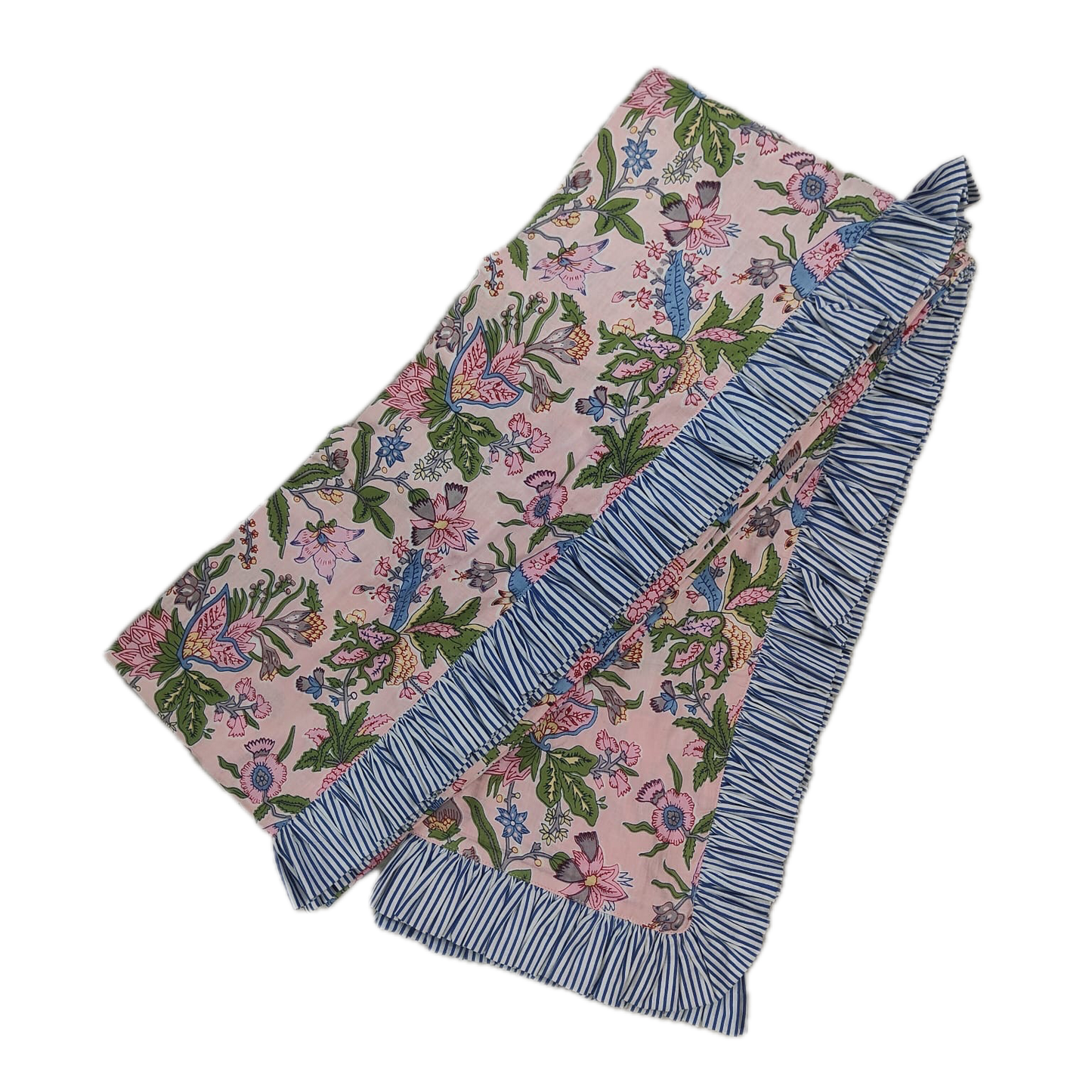 Cotton Printed Ruffled Duvet Cover