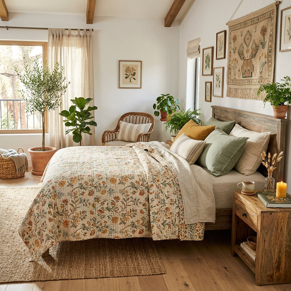 Kantha Quilts & Bedding